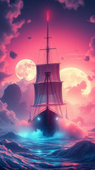 Humidifier Moonlit Voyage: Sail to Soothing Air!